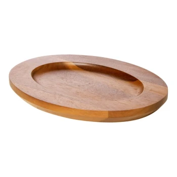GET Heiss 8 5/8" Oval Wooden Underliner