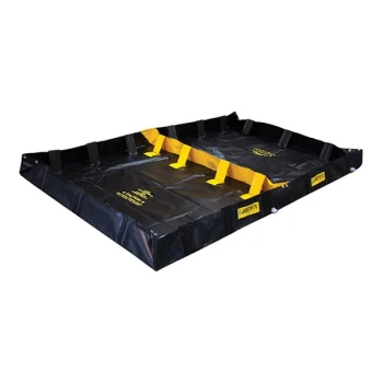 Justrite 10' x 6' x 8" 299 Gallon QuickBerm 2-Zone Foldable Decontamination Spill Containment Berm 28570