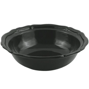 Bon Chef 9054 Queen Anne 10 Qt. Black Speckled Sandstone Finish Cast Aluminum Salad Bowl