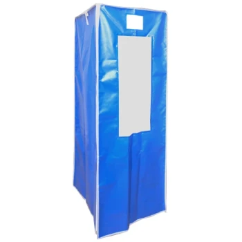 Curtron SUPRO-14-BL Blue Vinyl Medium Duty Bun / Sheet Pan Rack Cover - 23" x 28" x 62"