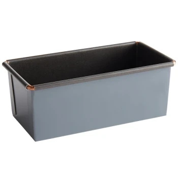 Matfer Bourgeat 341606 Exopan Steel 0.66 lb. Non-Stick Bread Loaf Pan - 7 inch x 3 1/4 inch x 3 inch