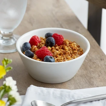 Acopa 13 oz. Bright White Tapered Porcelain Bowl - 12/Case