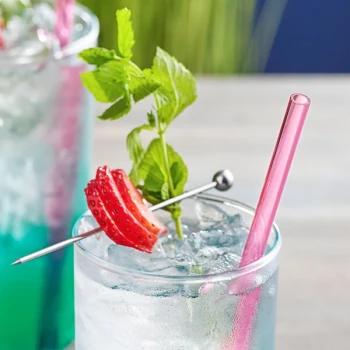 Franmara 8 7/8" Red Acrylic Reusable Straw - 25/Case