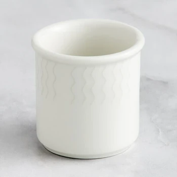 RAK Porcelain Leon 2.4 oz. Ivory Embossed Porcelain Toothpick Holder - 12/Case