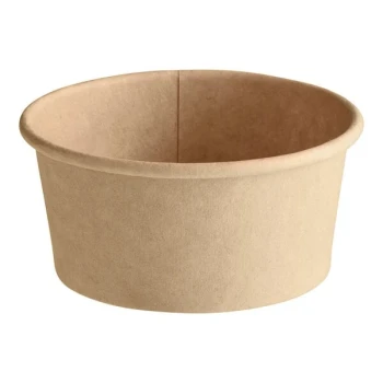 Choice 2 oz. Round Kraft PE-Lined Microwavable Take-Out Container - 50/Pack