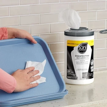 Sani Professional 7 1/2" x 5 3/8" 200-Count Alcohol-Free Disinfecting Multi-Surface Wipes