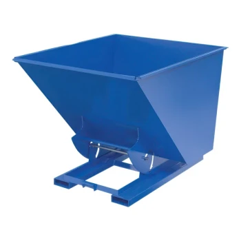 Vestil 2 Cubic Yard Light-Duty Manual Blue Steel Forklift Hopper D-200-LD-NB - 2,000 lb. Capacity