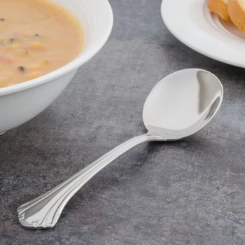 Walco Sentry from Steelite International WL9512 6" 18/10 Stainless Steel Extra Heavy Weight Bouillon Spoon - 24/Case