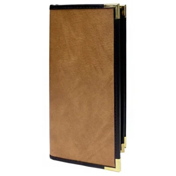 H. Risch, Inc. SEV-DX-1V Seville Deluxe 4 1/4" x 11" Customizable 1 View Menu Cover
