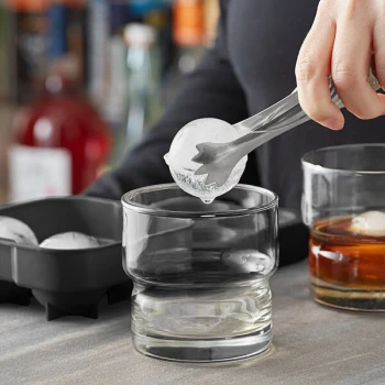 Choice Black Silicone 4 Compartment 2" Sphere Ice Mold