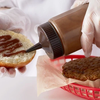 Vollrath 4924C-01 Traex® Color-Mate™ 24 oz. Brown Single Tip Wide Mouth Squeeze Bottle
