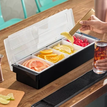 Choice 4-Compartment Condiment Bar