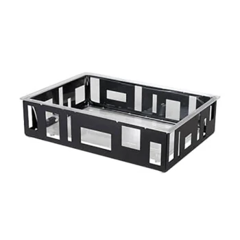 Rosseto SM114 26 1/2" x 18 1/2" Black Matte Steel Ice Housing with Clear Acrylic Insert