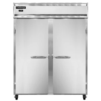 Continental Refrigerator 2FESN 57" Solid Door Extra Wide Shallow Depth Reach-In Freezer - 40 Cu. Ft.