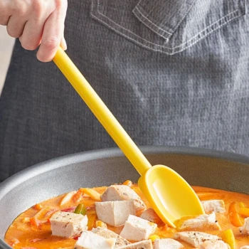 Mercer Culinary M33182YL Hell's Tools® 11 7/8" Yellow High Temperature Mixing Spoon