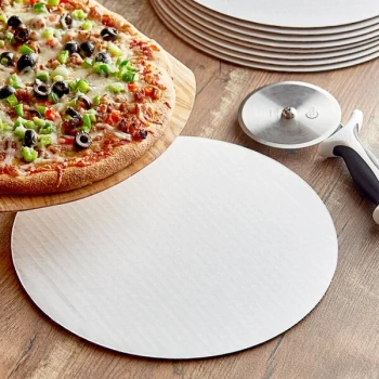 12" White Corrugated Pizza Circle