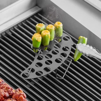 Mr. Bar-B-Q 10 3/4 inch x 5 1/4 inch 22 Compartment Non-Stick Collapsible Jalapeno Roaster