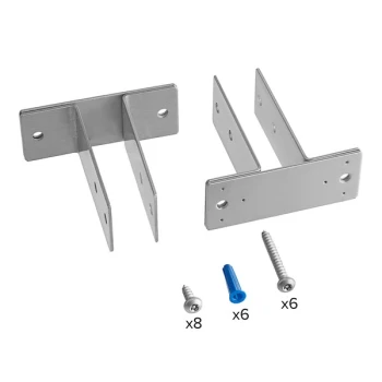 Hadrian Solutions 675429 Stainless Steel Mounting Brackets for Phenolic Urinal Partitions