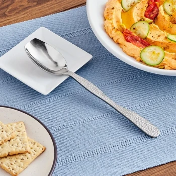 American Metalcraft HM9SPN 9 1/2" Hammered Stainless Steel Spoon