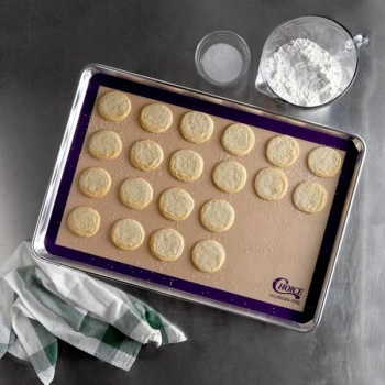 Choice 16 1/2" x 24 1/2" Full Size Allergen-Free Purple Silicone Non-Stick Baking Mat