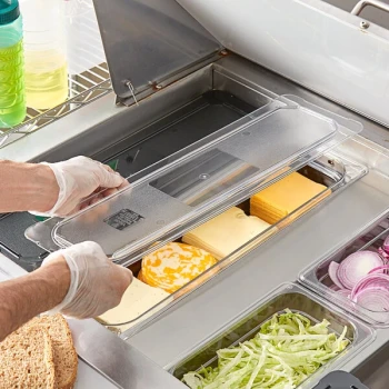 Vigor 1/2 Size Long Clear Polycarbonate Flat Food Pan Lid