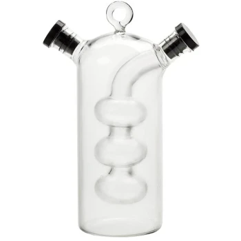 American Metalcraft OVJ1 10.5 oz. / 2 oz. Glass Oil and Vinegar Cruet