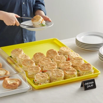 Choice 18" x 26" Yellow Bakery Display / Market Tray - 6/Case