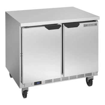 Beverage-Air WTF36AHC-FLT 36" Two Door Worktop Freezer with Flat Top