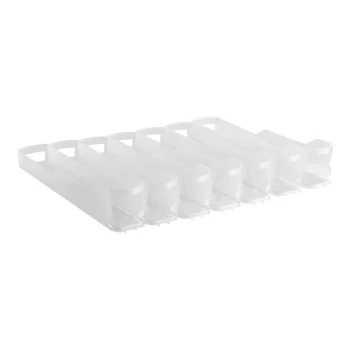 True 929814 Trueflex Clear 7-Lane Bottle Organizer - 5/Set