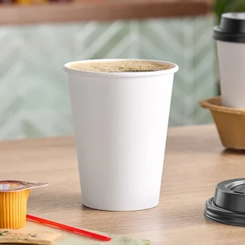 Choice 12 oz. White Poly Paper Hot Cup - 1,000/Case