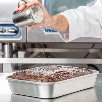 Vollrath 68076 Wear-Ever 3.875 Qt. Aluminum Baking and Roasting Pan - 13" x 9" x 2 1/4"