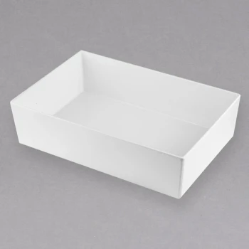 TableCraft CW5002W Simple Solutions Full Size White Cast Aluminum Deep Straight Sided Bowl - 5" Deep