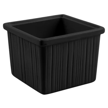 Bon Chef 9502BLK 72 oz. Black Sandstone Finish Cast Aluminum Straight Sided Square Bowl