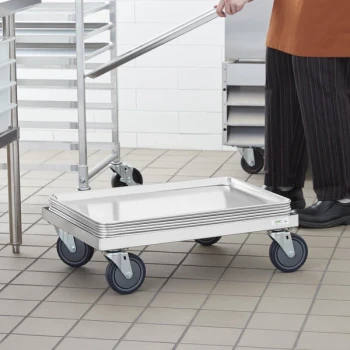 Regency 25 1/4'' x 17 3/4'' x 7 1/2'' Aluminum Bun Pan Dolly