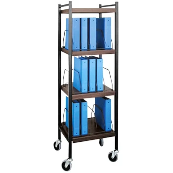 Omnimed Omnicart Woodgrain Mini 15-Binder Open Cart 260014-WG