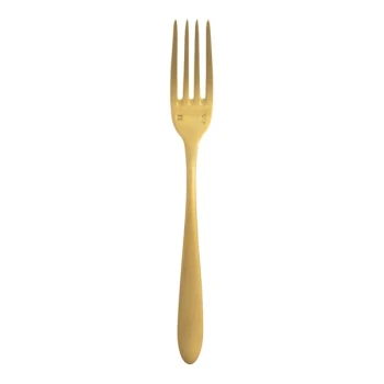 Sant' Andrea Mascagni Brushed Gold by 1880 Hospitality 8" 18/10 Stainless Steel Extra Heavy Weight Dinner Fork - 12/Case