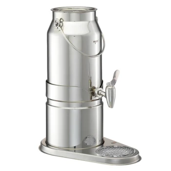 Frilich EMC050E 5.2 Qt. Stainless Steel Milk Dispenser Set with Stainless Steel Base