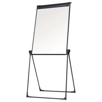 MasterVision EA14000583MV Silver Easy Clean 28" x 37" Dry Erase Fold-To-Table Easel with Black Frame