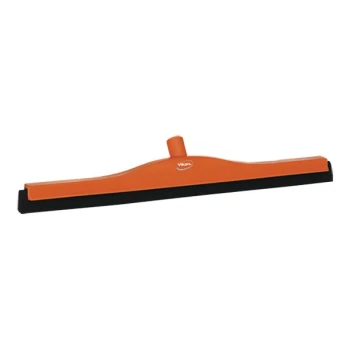 Vikan 77547 23 5/8" Orange Double Foam Rubber Floor Squeegee with Plastic Frame
