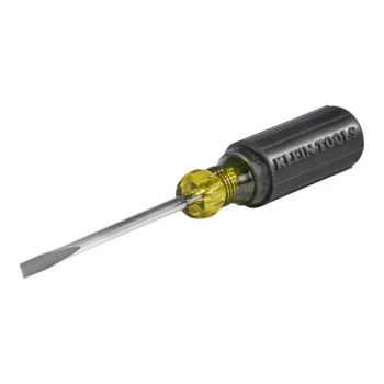 Klein Tools 1/4" Wire-Bending Cabinet Tip Screwdriver with 4" Shank 605-4B
