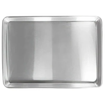 Fat Daddio's SP-QTR Quarter Size 9 inch x 13 inch 18-Gauge Wire in Rim Aluminum Bun Pan / Sheet Pan
