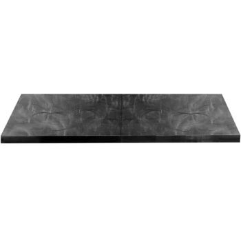 TableCraft CWAL6TBK Translucent Black 13 Gauge Aluminum Table Cover for 6' Table - 72 3/8" x 30 3/8"
