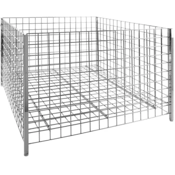 Econoco 48" x 48" x 32" Chrome Wire Stationary Retail Dump Bin