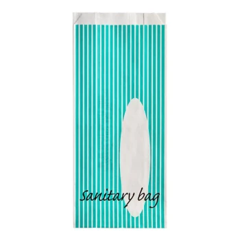 Bagcraft Packaging 300314 White Nap Sack Sanitary Disposal Bags with Blue Ink Print - 1,000/Case