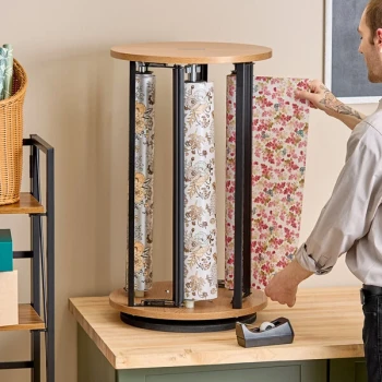 Bulman R1204 The Suzette Revolving Vertical Four Roll Paper Rack - Unassembled