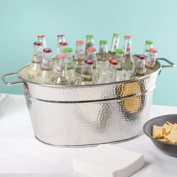 American Metalcraft HMDOB19149 Hammered Party Tub - 19 1/2" x 9" x 13 1/25"