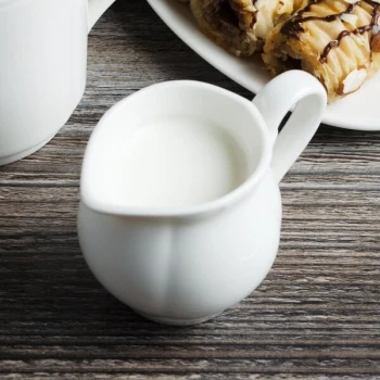 Villeroy & Boch 16-3318-0800 La Scala 3.3 oz. White Porcelain Creamer - 6/Case