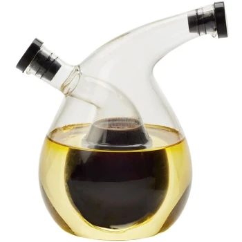American Metalcraft OVJ2 13.5 oz. / 3 oz. Glass Oil and Vinegar Cruet