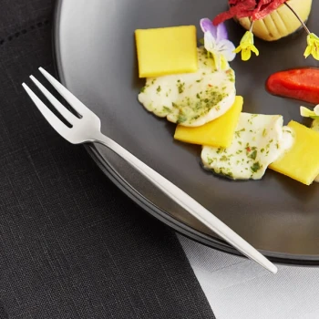 Acopa Odin 5 3/8" 18/8 Brushed Stainless Steel Extra Heavy Weight Forged Oyster / Appetizer / Cocktail Fork - 12/Case