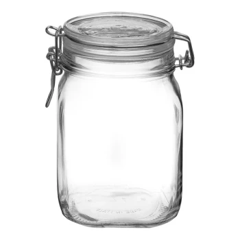 Bormioli Rocco Fido from Steelite International 40 oz. Swing Top Glass Storage Jar - 12/Pack